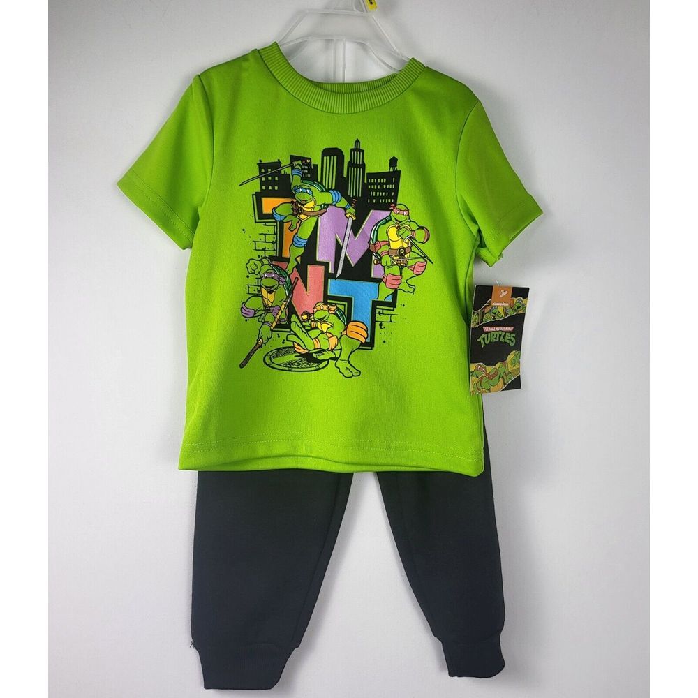 Teenage Mutant Ninja Turtles Toddler Boys T-Shirt and Pants Green Black 18 month
